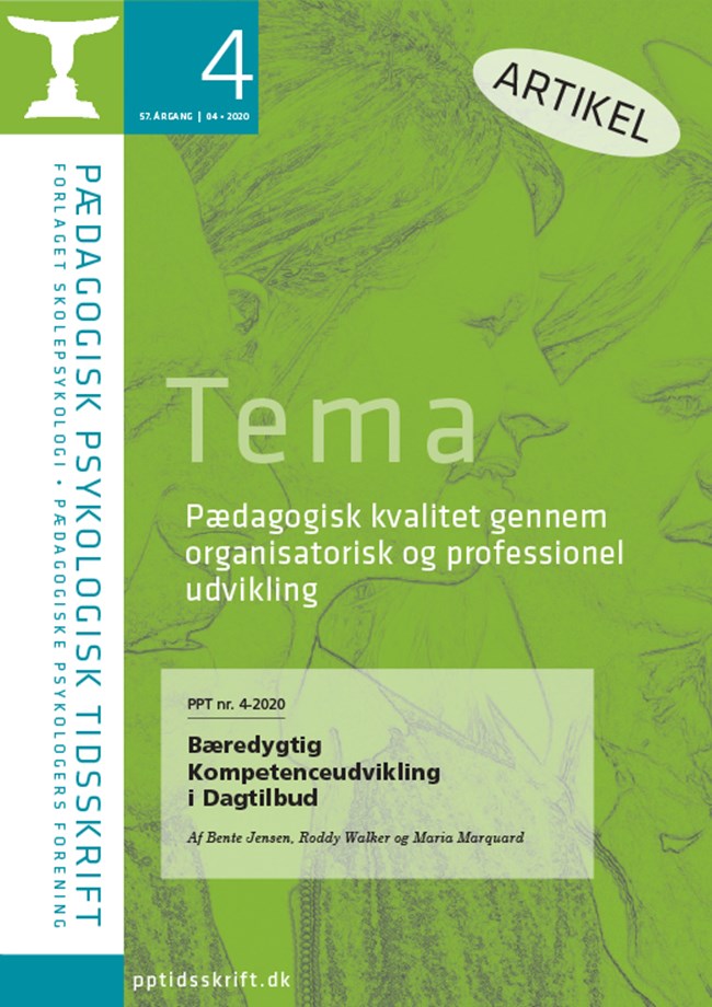 PPT nr. 4-2020 Bente Jensen, Roddy Walker og Maria Marquard: Bæredygtig Kompetenceudvikling i Dagtilbud 