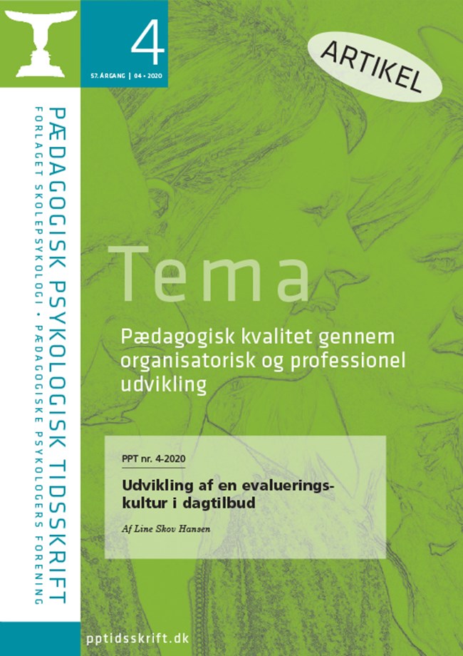 PPT nr. 4-2020: Line Skov Hansen: Udvikling af en evaluerings­ kultur i dagtilbud 