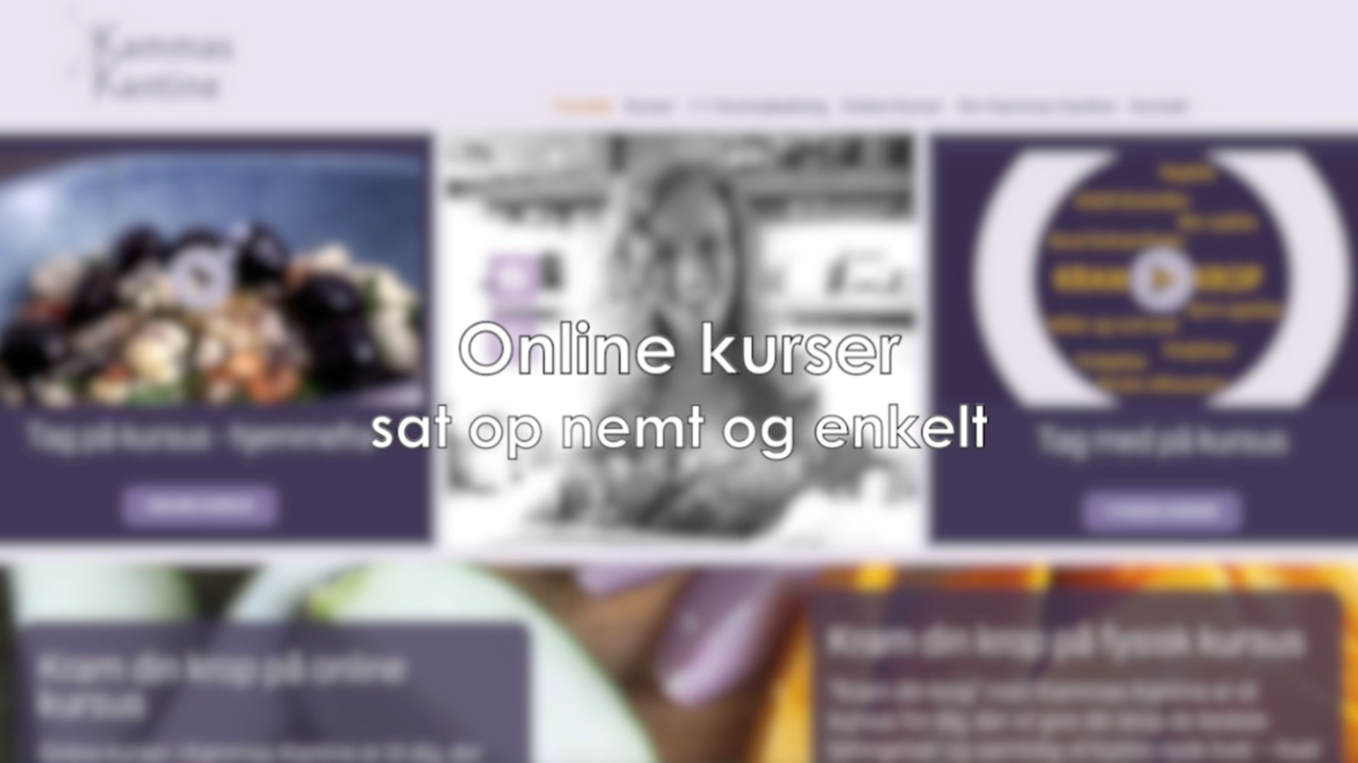 Opsætning af Online kurser eller samlinger
