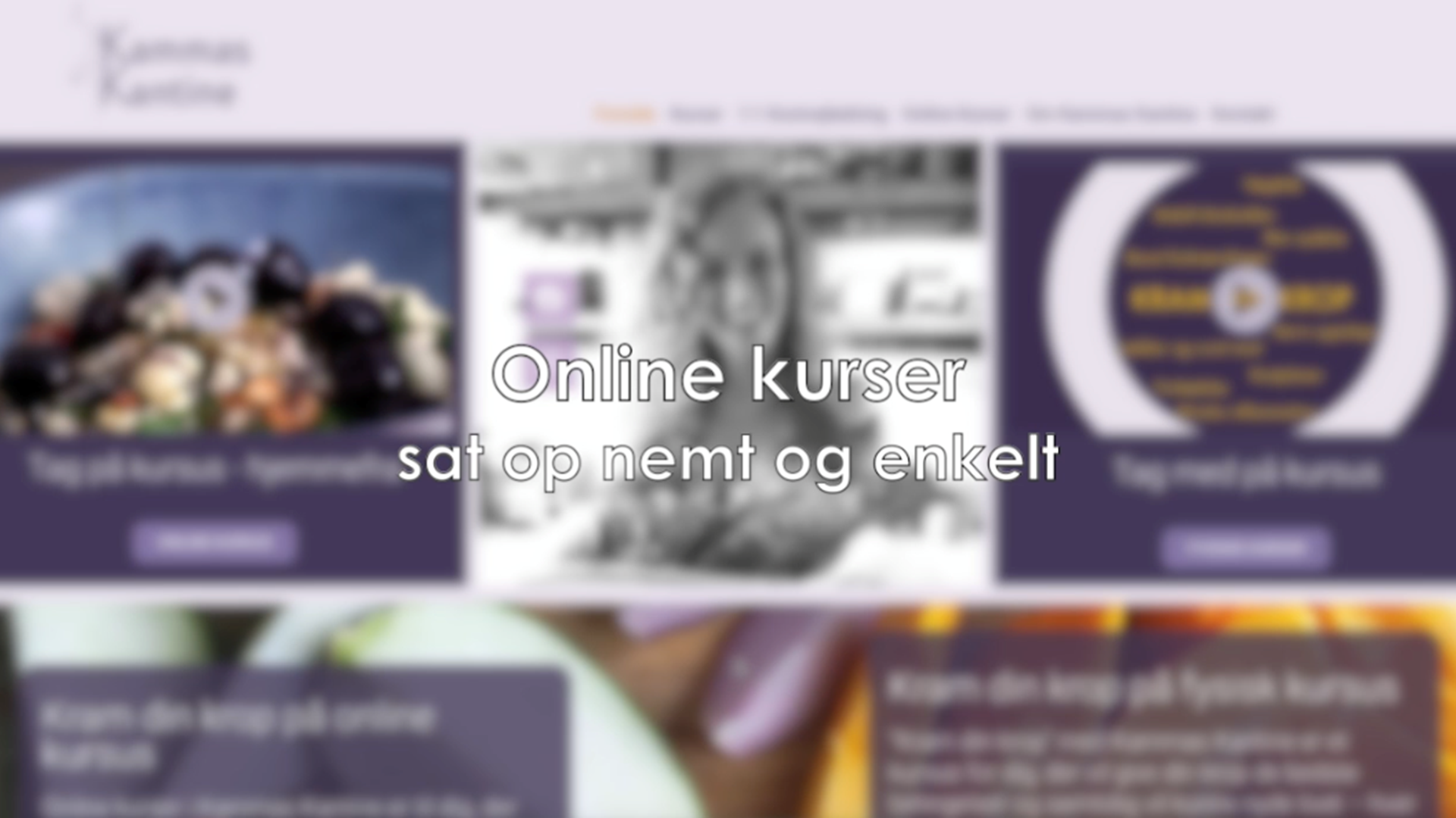 Opsætning af Online kurser eller samlinger 